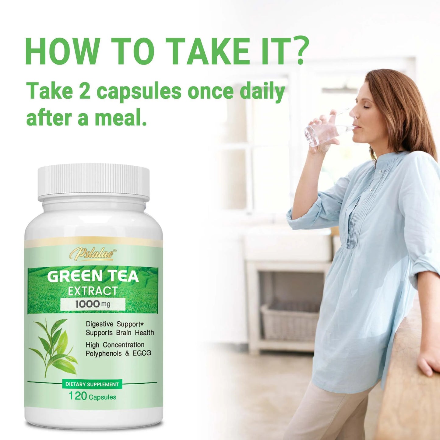 Green Tea Extract - Burning & Inhibiting Fat Control Appetite, Gut Health, Weight Management - 120 Capsules