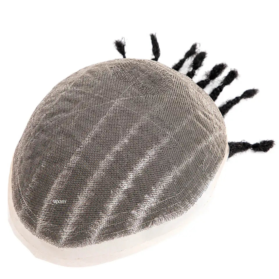 8 Cornrow Braids Full Lace Base Toupee Men's Wig Male Hair Prosthesis Crochet Braids Lace Wigs Human Hair Systems For Black Men