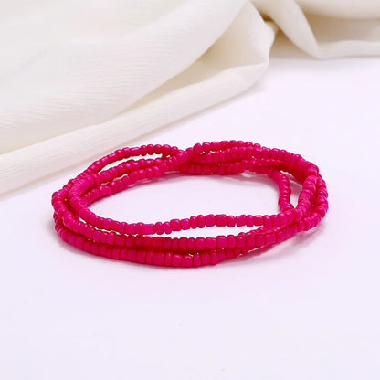 New Fashion Multi-layer Handmade Colored Rice Beads Beach Chain Summer Popular Waist Chain Women BD7051