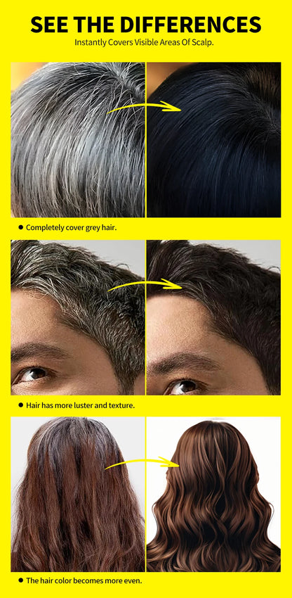 SEVICH 3 Colors Hair Coloring Stick Quickly Covers Gray White Hair Concealer Waterproof Hairline Instant Covering Hair Dye Stick