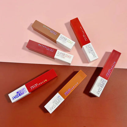 12/24Pcs Matte Lipstick 6/12 Colors Set Long Lasting Waterproof Non-Stick Lipstick  Women Lips Makeup Wholesale