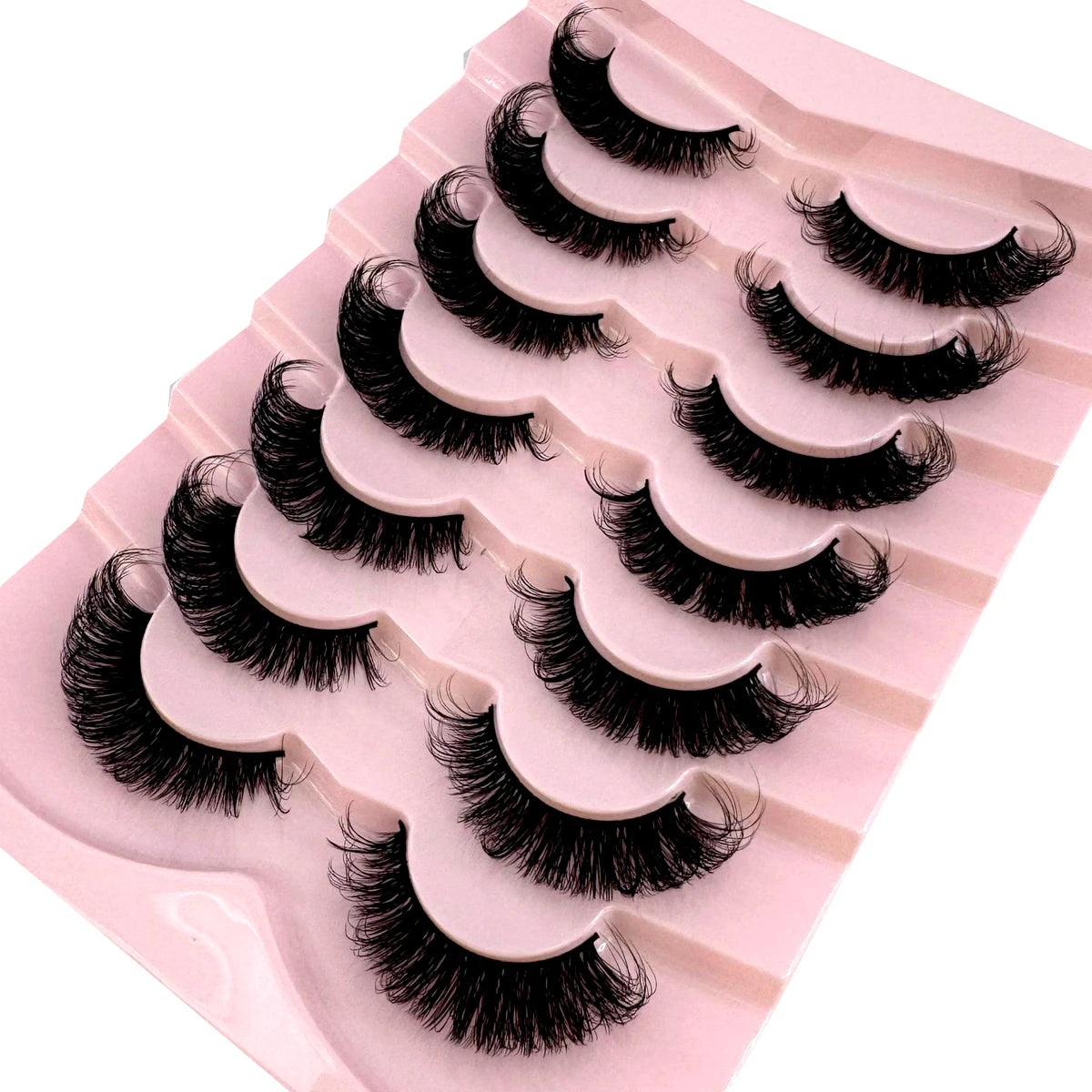 7 Pairs Russian Strip Lashes DD Curl Lashes Pack Fluffy False Lashes russian Lashes Pack Fluffy False Lashes russian extensions