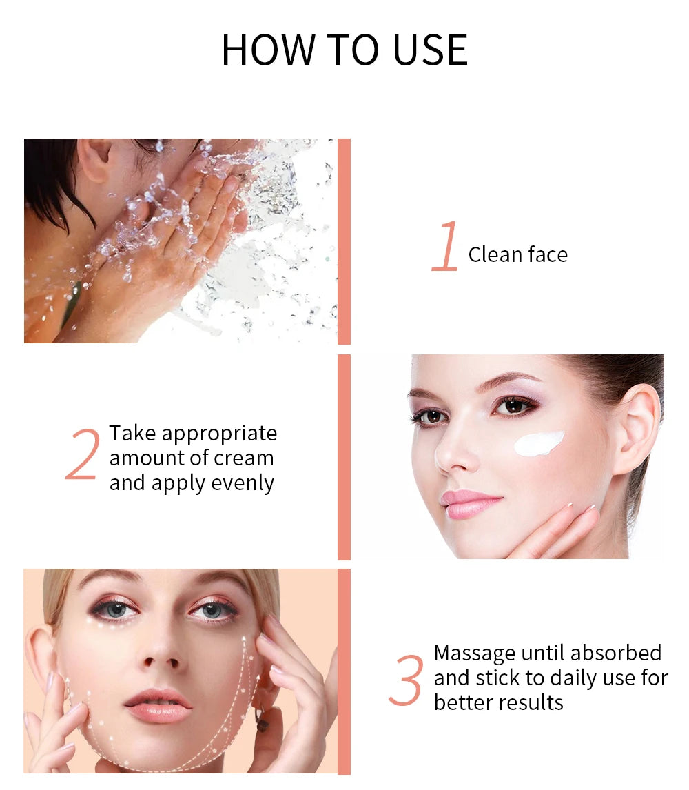 ENVISHA Skin Care Collagen Facial Cream Anti-Aging Wrinkle Whitening Moisturizing Shrink Pores Fade Hyaluronic Acid Niacinamide