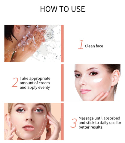 ENVISHA Skin Care Collagen Facial Cream Anti-Aging Wrinkle Whitening Moisturizing Shrink Pores Fade Hyaluronic Acid Niacinamide