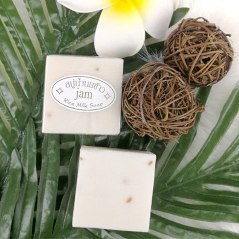 Handmade JAM Rice Milk Goat Milk Soap by K-Brother Thailand Whitening Skin Lightning Beauty Soap Wholesale