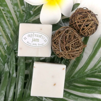 Handmade JAM Rice Milk Goat Milk Soap by K-Brother Thailand Whitening Skin Lightning Beauty Soap Wholesale