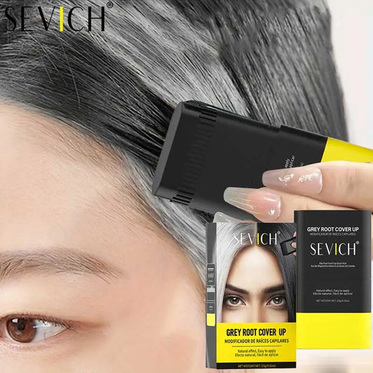 SEVICH 3 Colors Hair Coloring Stick Quickly Covers Gray White Hair Concealer Waterproof Hairline Instant Covering Hair Dye Stick