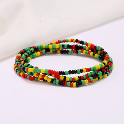 New Fashion Multi-layer Handmade Colored Rice Beads Beach Chain Summer Popular Waist Chain Women BD7051