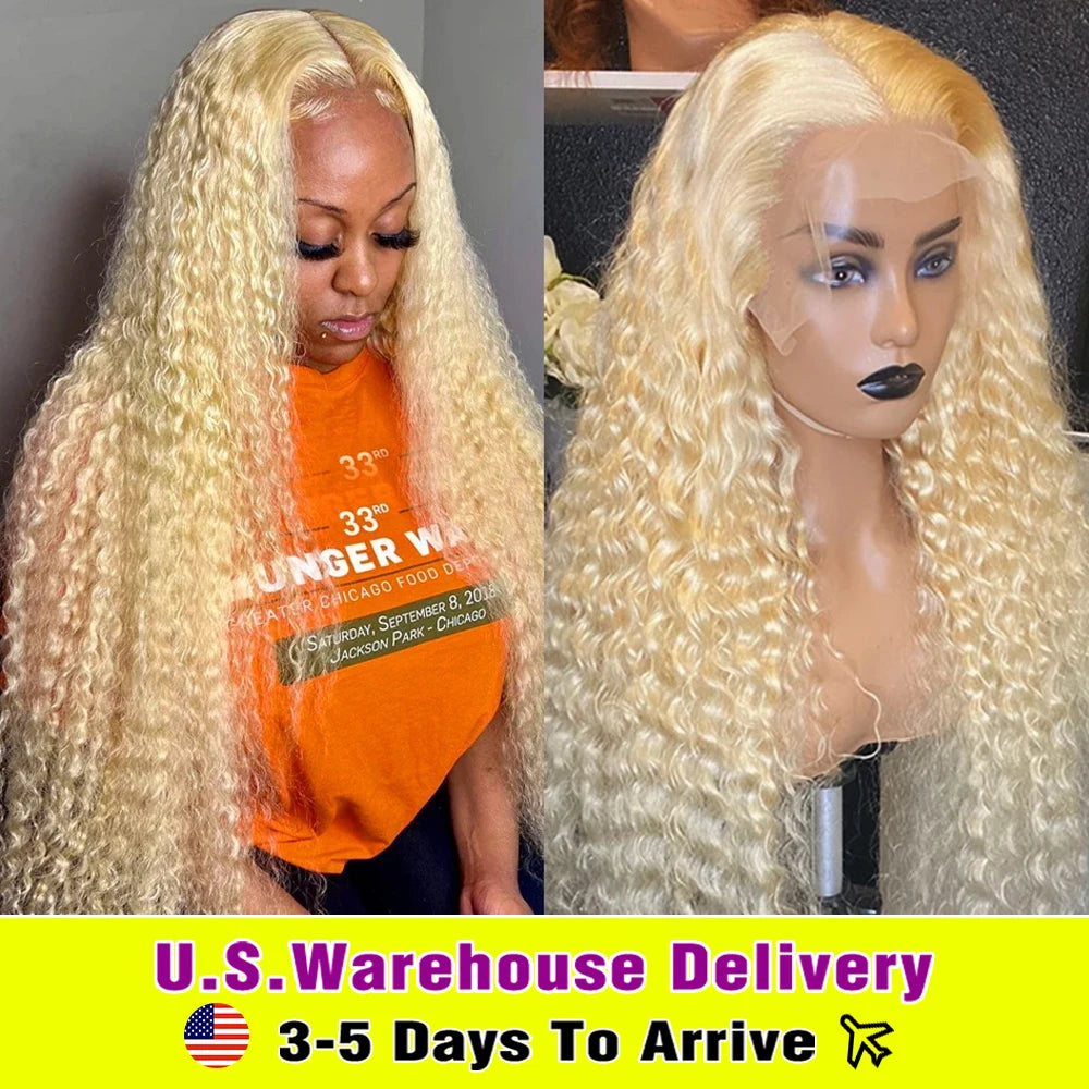 13x6 Hd Lace Frontal Wig 613 Blonde Wig 13x4 Lace Human Hair Wigs Deep Wave Brazilian Hair Curly Human Hair Wigs For Women