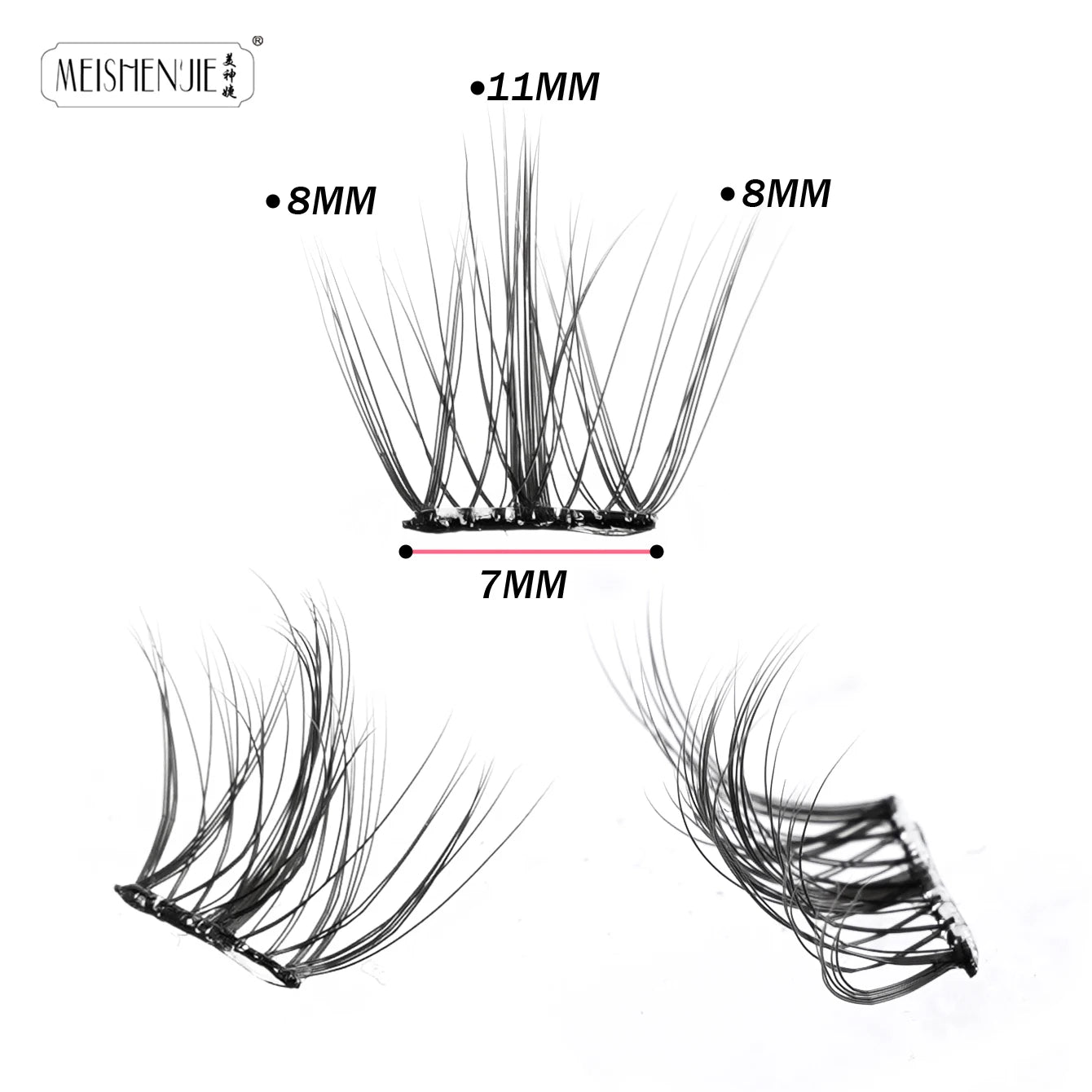 DIY 100 Cluster Self Adhesive Eyelashes Natural Long Fake Eyelash Extension NO Glue Needed Individual Lashes Makeup Tools Cils