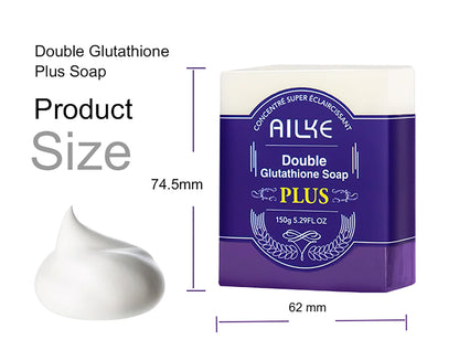 AILKE Lightening Soap Bar, With Organic Glutathione & Lavender, For Face, Body, Reduce Spots, Clean Skin,Support Customized LOGO