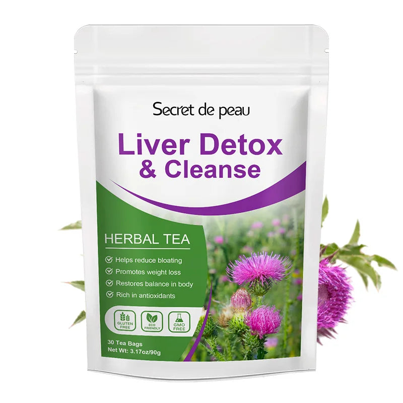 30 Tea Bags Liver,Kidney and Pancrea Herbal Compound Detox & Cleanse Herbal  Milk Thistle Tea