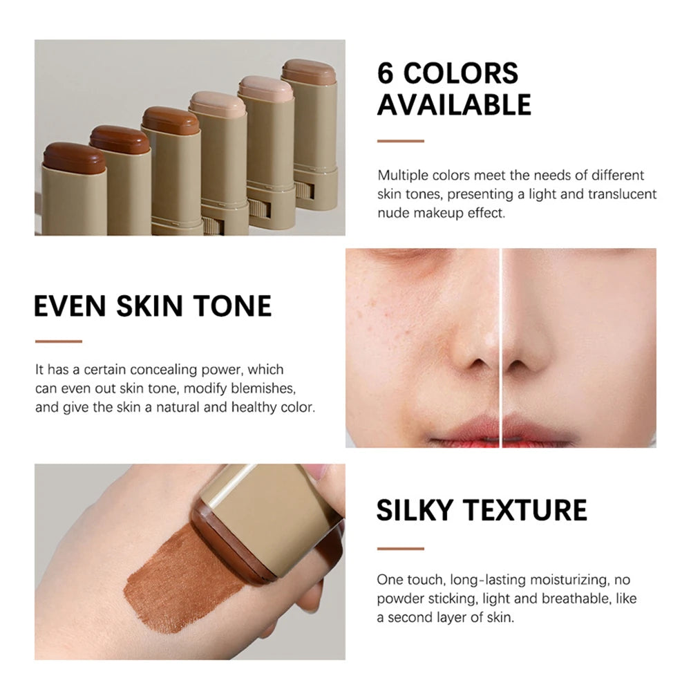 Face Highlighter and Contour Stick Korean Makeup Cosmetics 6colors Matte Highlighter Waterproof Bronzer Face Contouring Stick