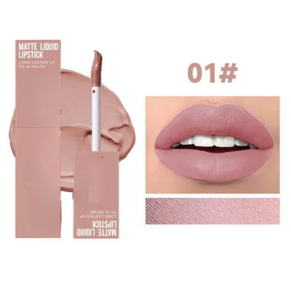 Cheap Matte Ink Liquid Lipstick Non-stick Cup Long Lasting Velvet Nude Lip Gloss Waterproof Lips Tint Waterproof Korean Make Up