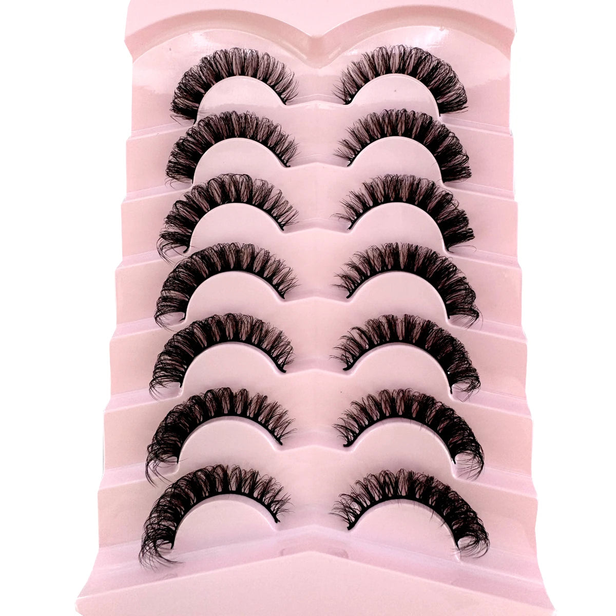 7 Pairs Russian Strip Lashes DD Curl Lashes Pack Fluffy False Lashes russian Lashes Pack Fluffy False Lashes russian extensions