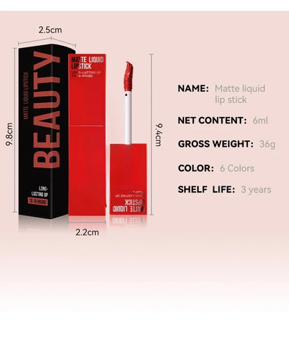 Cheap Matte Ink Liquid Lipstick Non-stick Cup Long Lasting Velvet Nude Lip Gloss Waterproof Lips Tint Waterproof Korean Make Up