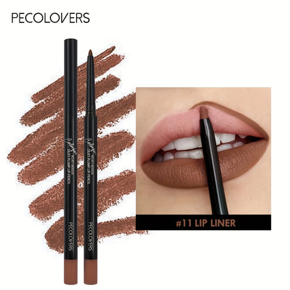 Nude Brown Lip Liner Pencil Lipstick Matte Smooth Waterproof Lipliner Long Lasting Non-stick Cup Lipstick Pen Beauty Makeup