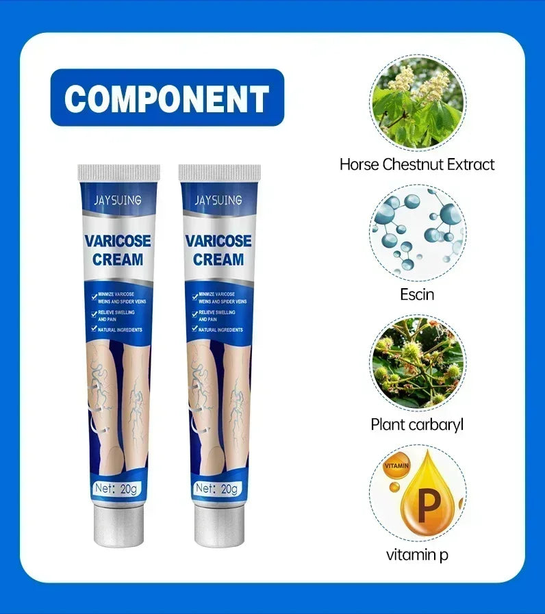 Effective Relief Varicose Vein Ointment Relieve Varicose Vein Vasculitis Spider Legs Pain Treatment Care Essential Cream