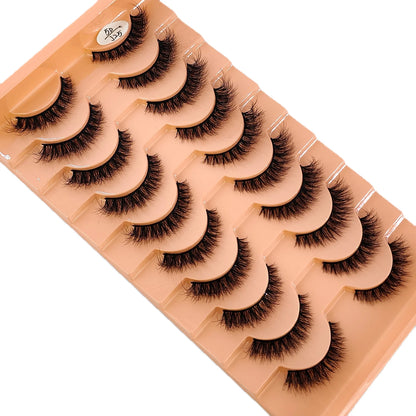 10Pairs 3D Mink Lashes Cilios Fluffy Soft Beauty Natural Short Mink Fake Eyelashes Classic Thick Reusable Makeup False Eyelashes