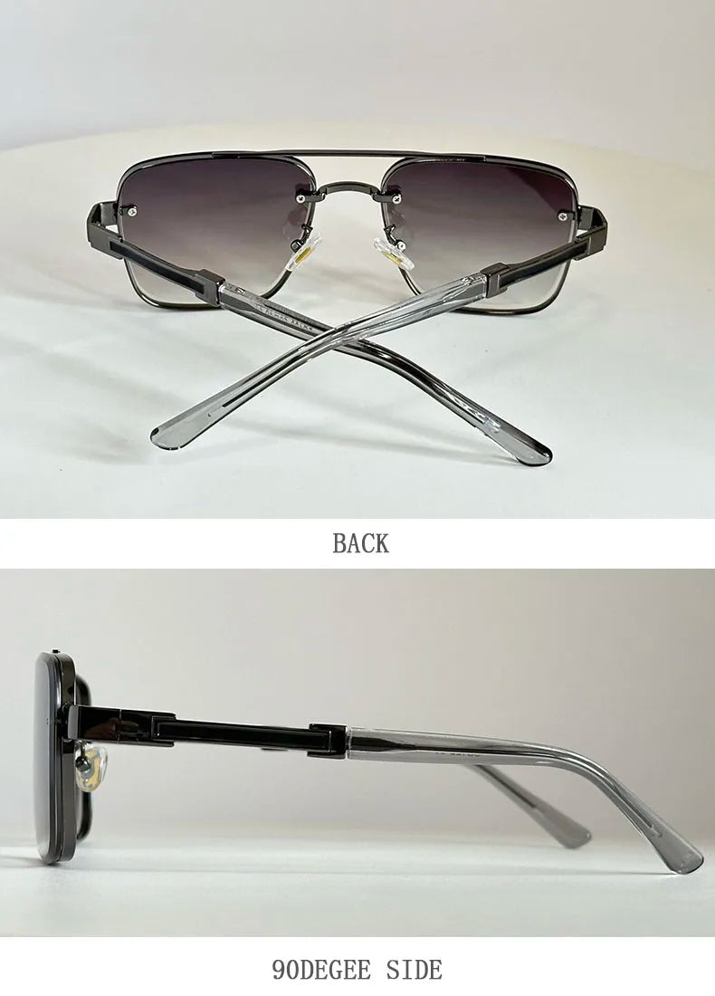 2025 New Square Sunglass Men Luxury Vacation Sunglasses Women Vintage Fashion Glasses Retro Shades Gafas De Sol Hombre Zonnebril