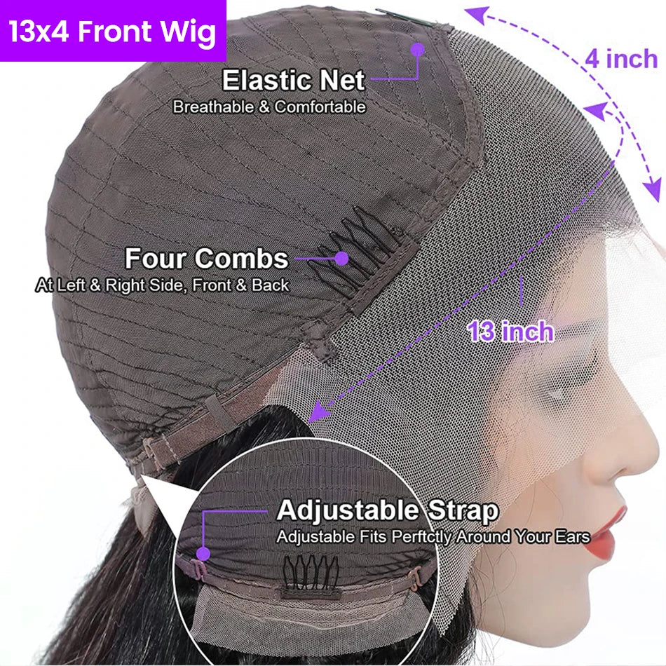 13x4 HD Transparent Lace Front Human Hair Wigs Body Wave Lace Front Wig 13x6 Lace Frontal Wig Brazilian Body Wave Human Hair Wig