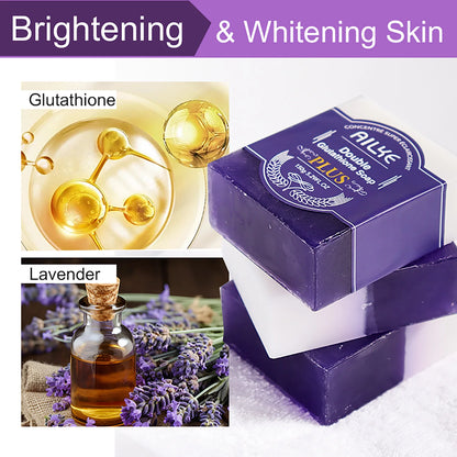 AILKE Lightening Soap Bar, With Organic Glutathione & Lavender, For Face, Body, Reduce Spots, Clean Skin,Support Customized LOGO