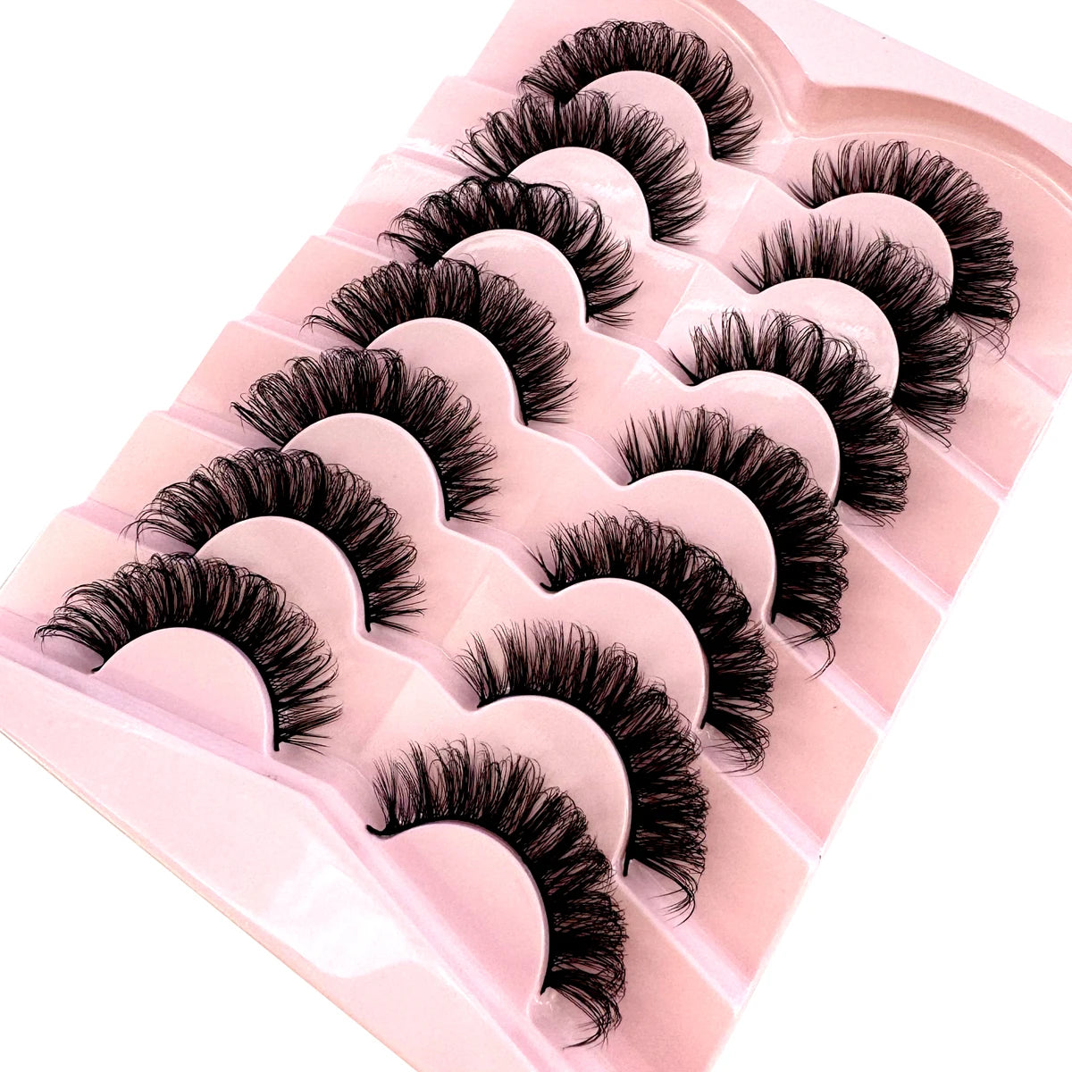 7 Pairs Russian Strip Lashes DD Curl Lashes Pack Fluffy False Lashes russian Lashes Pack Fluffy False Lashes russian extensions