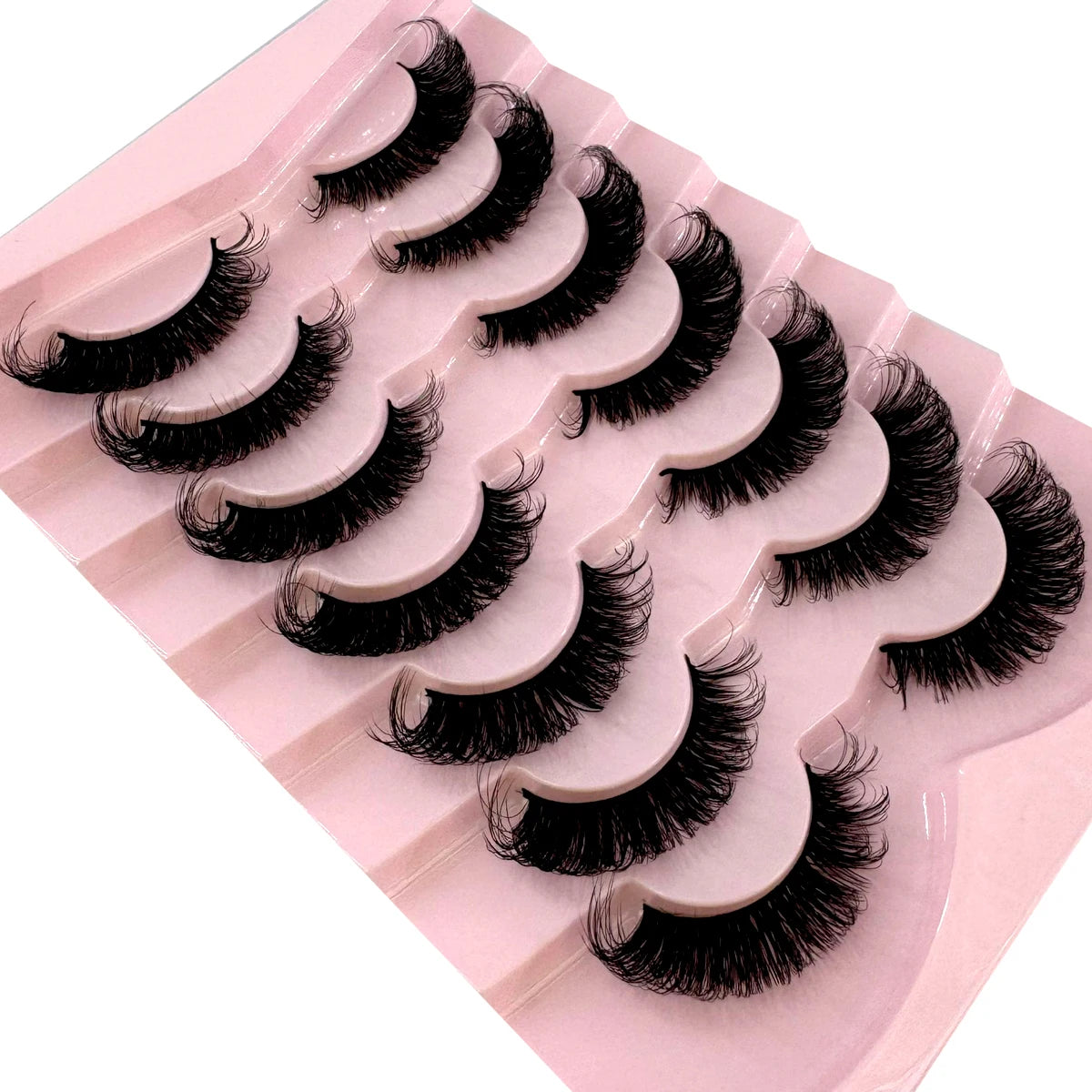 7 Pairs Russian Strip Lashes DD Curl Lashes Pack Fluffy False Lashes russian Lashes Pack Fluffy False Lashes russian extensions