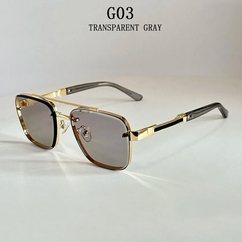 2025 New Square Sunglass Men Luxury Vacation Sunglasses Women Vintage Fashion Glasses Retro Shades Gafas De Sol Hombre Zonnebril