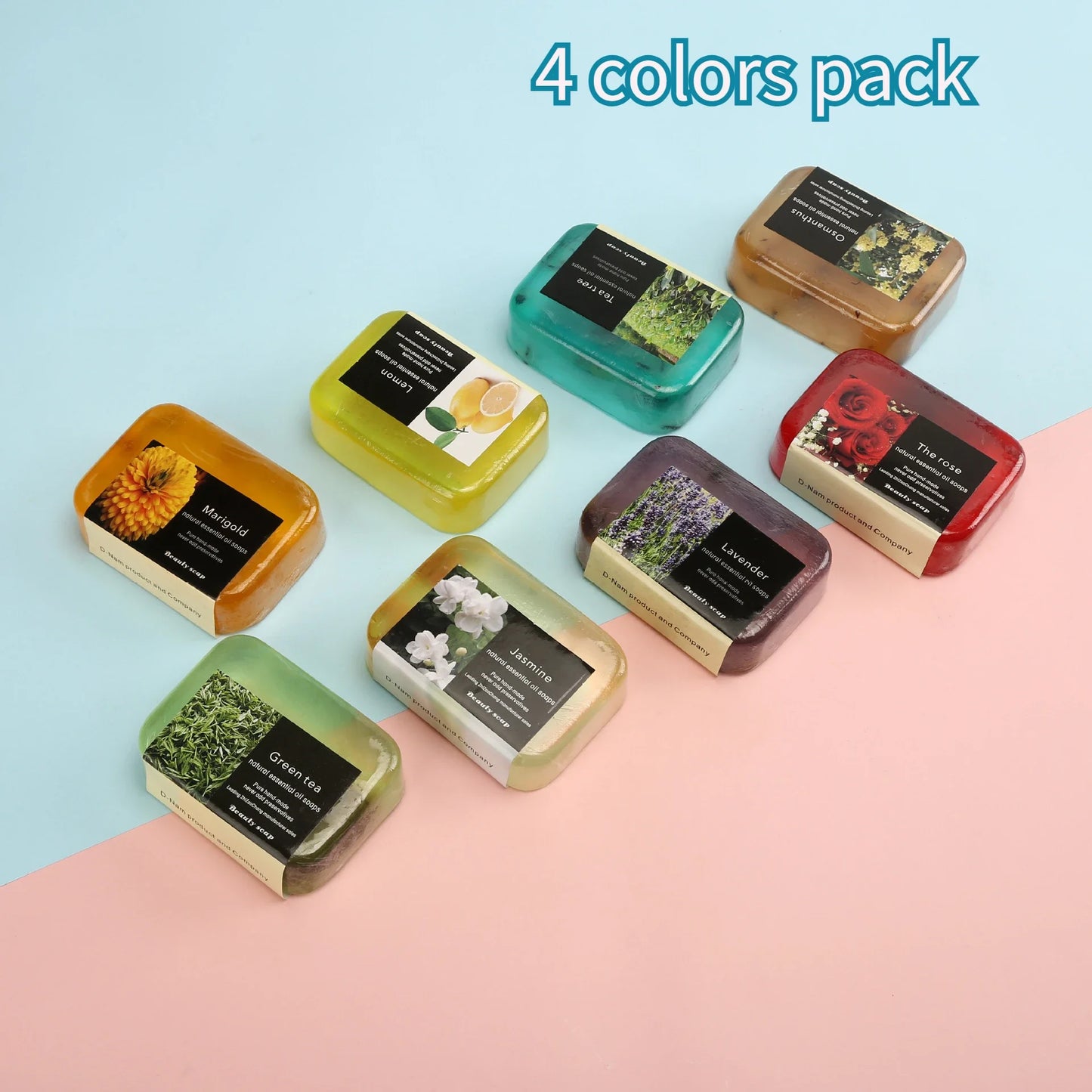 Handmade Plant Essential Oil Soap Natural Calendula , Marigold ,Lavender, Osmanthus Fragrans Soap Herbal Soap