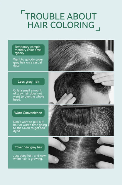 Hair Dying Stick Long Lasting Fast Staining Washable High Saturation Cover White Hair Non-toxic Not Greasy Disposable Hair Dye