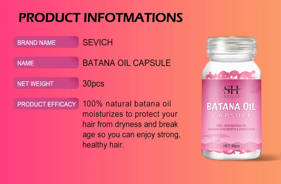 Natural 100% Pure Batana Oil For Hair Growth Butter Hair Mask Traction Alopecia Anti Hair Loss Baldness Treatment For Men Women