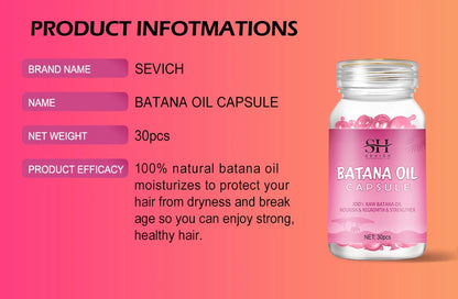 Natural 100% Pure Batana Oil For Hair Growth Butter Hair Mask Traction Alopecia Anti Hair Loss Baldness Treatment For Men Women