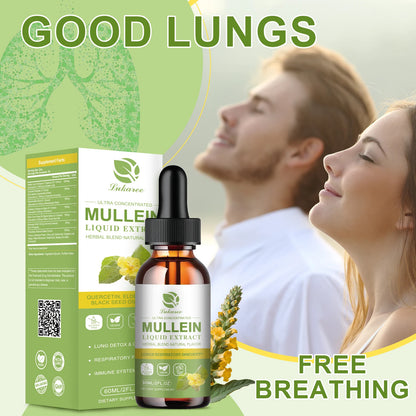 Mullein Drops Suitable For Lung, Lung Detoxification And Cleansing, Vegetarian Mullein Leaf Extract For Respiration, Immunity