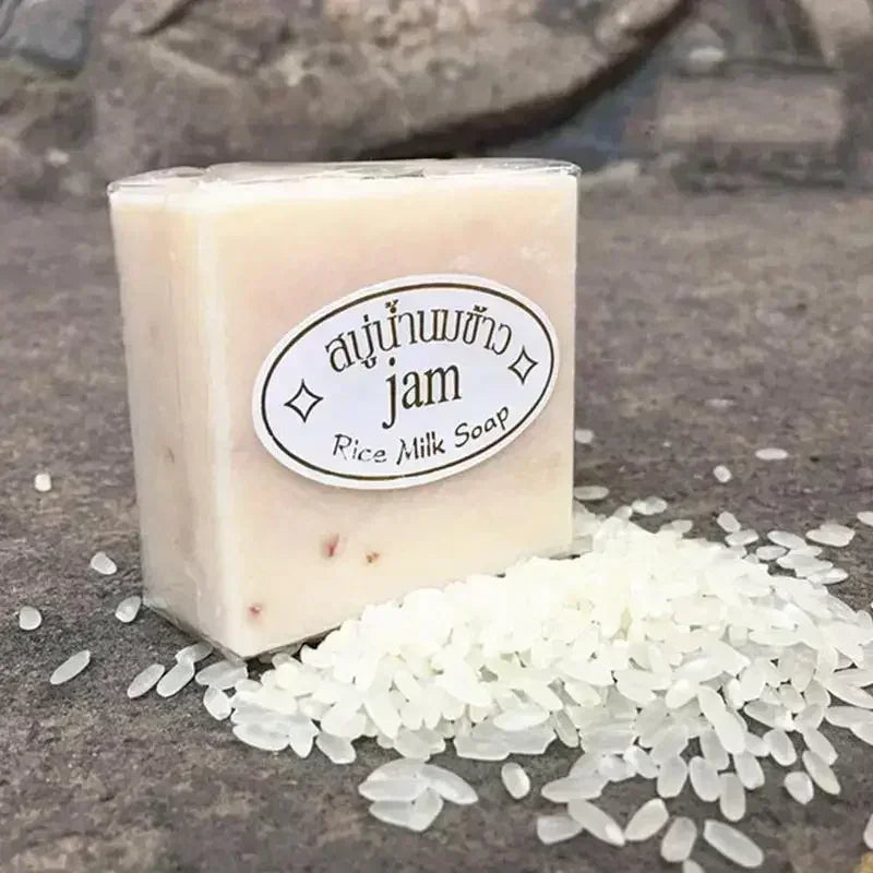 Handmade JAM Rice Milk Goat Milk Soap by K-Brother Thailand Whitening Skin Lightning Beauty Soap Wholesale