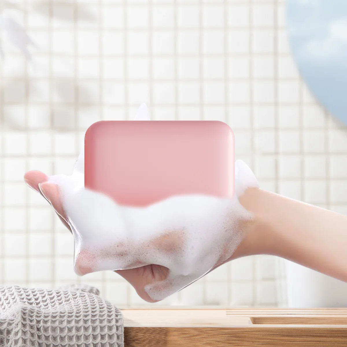 Japanese Facial Soap - Gentle Cleansing, Brightening & Moisturizing, Natural Ingredients for Soft Glowing Skin Sakura Soap