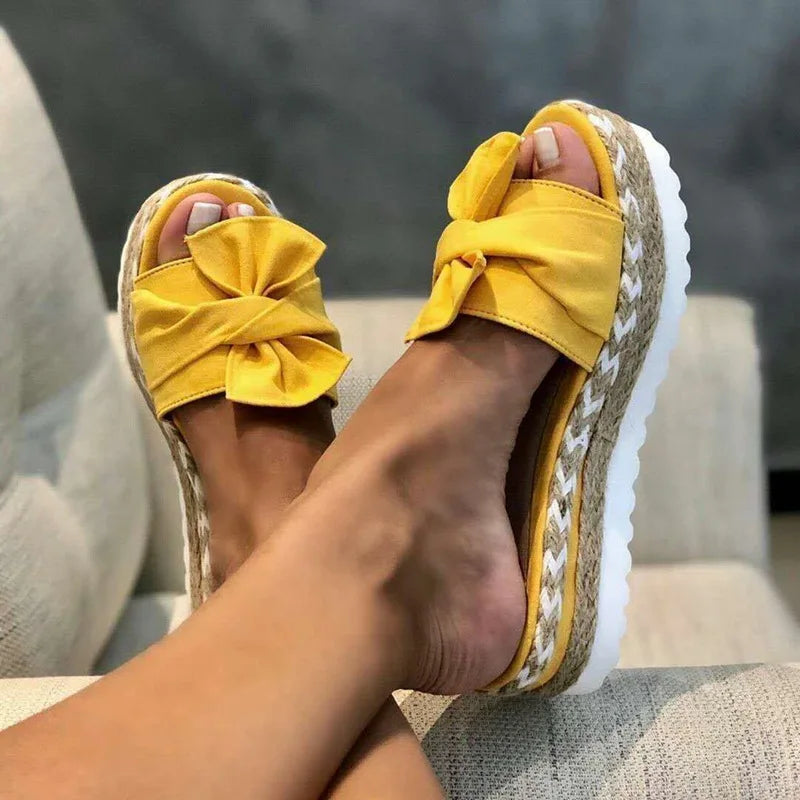 Platform Roman Slides Women Summer Fashion Comfy Slippers Large Size Outside Leisure Elegant Flat Shoes Chaussures Plates