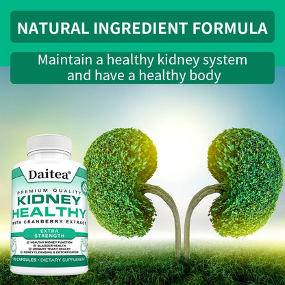 Kidney Health with Cranberry Extract Supplement, Cleansing and Detoxification Supplement for Urinary Tract and Bladder Health