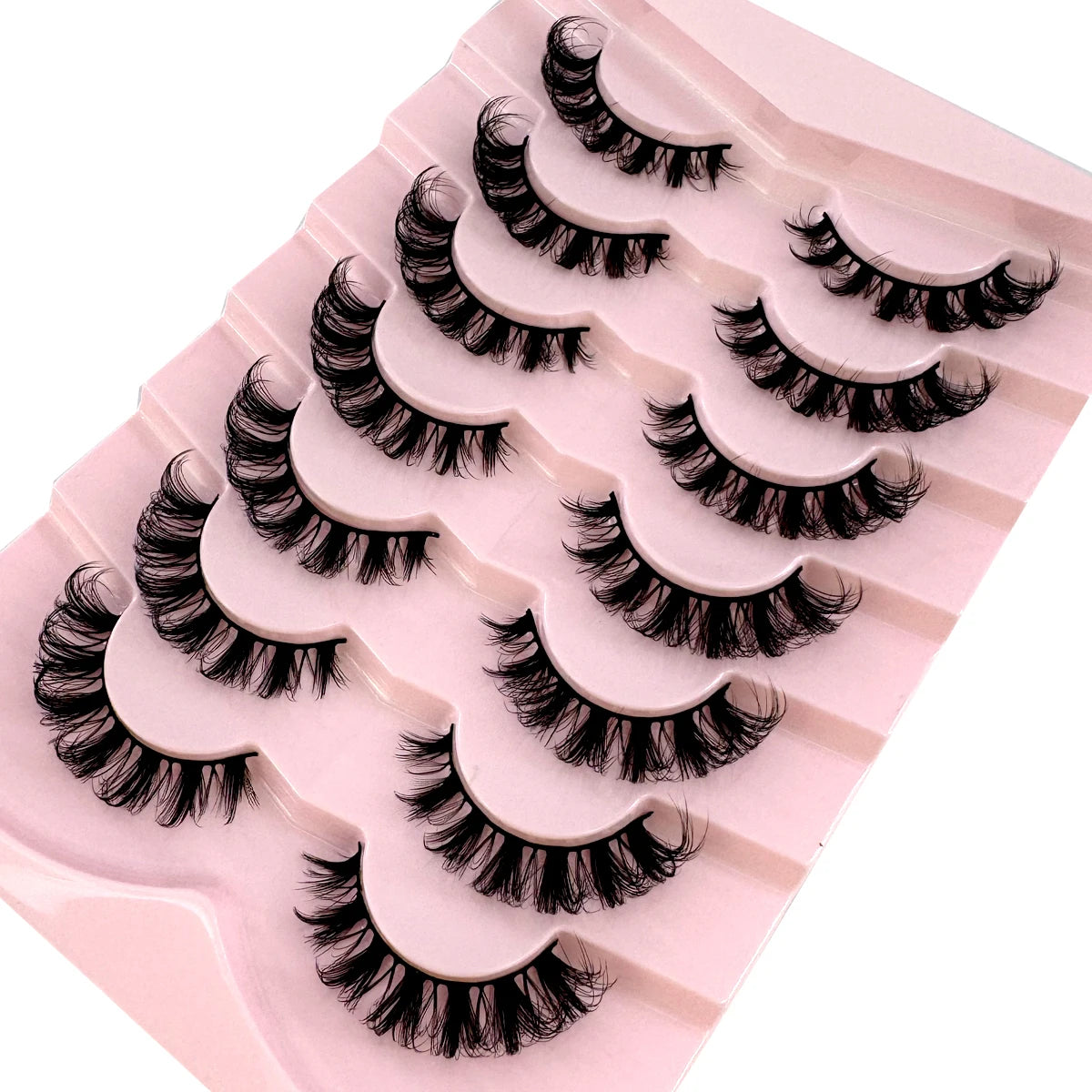 7 Pairs Russian Strip Lashes DD Curl Lashes Pack Fluffy False Lashes russian Lashes Pack Fluffy False Lashes russian extensions