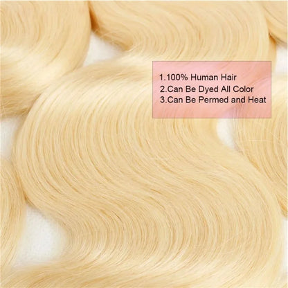 Colored Hair Bundles 1/3/4 613 Blonde Hair Extension Brazilian Hair Weave Bundle Body Wave Human Hair Extension 30Inch Long Hair