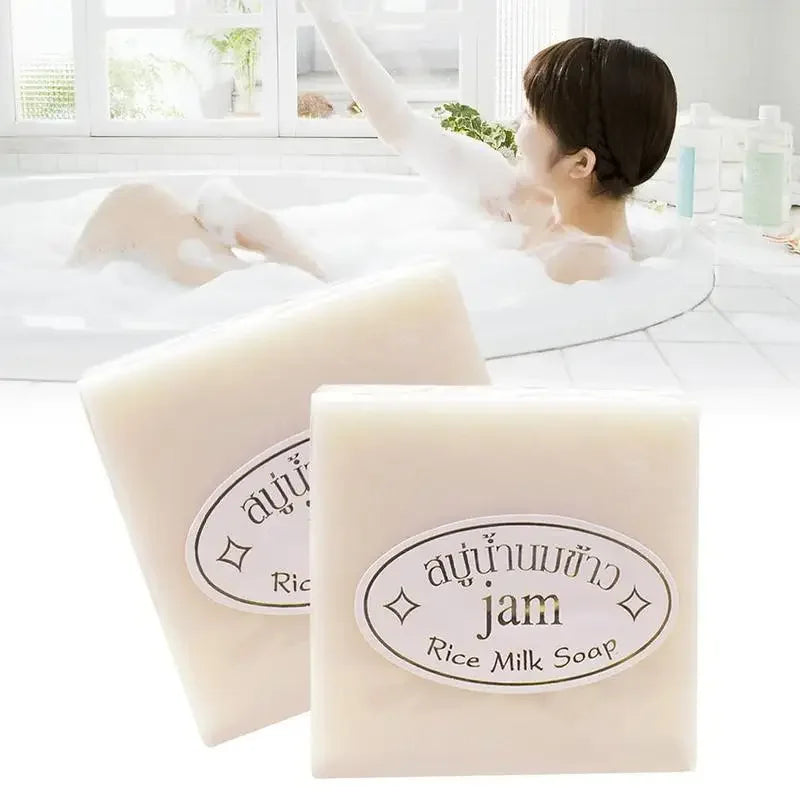 Handmade JAM Rice Milk Goat Milk Soap by K-Brother Thailand Whitening Skin Lightning Beauty Soap Wholesale