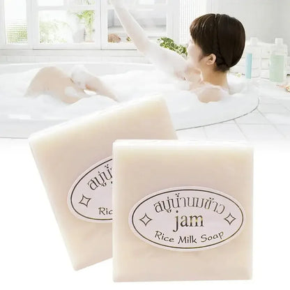 Handmade JAM Rice Milk Goat Milk Soap by K-Brother Thailand Whitening Skin Lightning Beauty Soap Wholesale