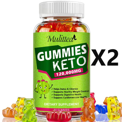 Mulittea Keto Gummies Apple Cider Vinegar For Fat Burner Flat Belly Digestion Detox & Immune Metabolism Diet Weight Management