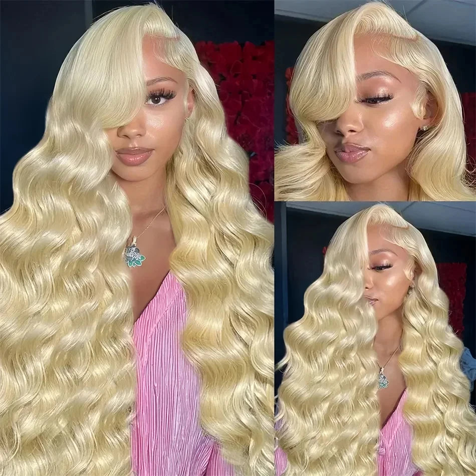 13x6 hd lace frontal wig 13x4 lace frontal human hair wig Transparent 613 blonde wig body wave Wigs 250 Density cheap wigs