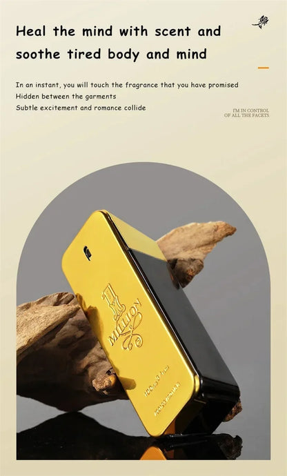 100ML Million Gold Men's Perfume Long Lasting Strong Men's Strong Spicy Pheromone Cologne Body Spray  Perfumes Parfum Homme