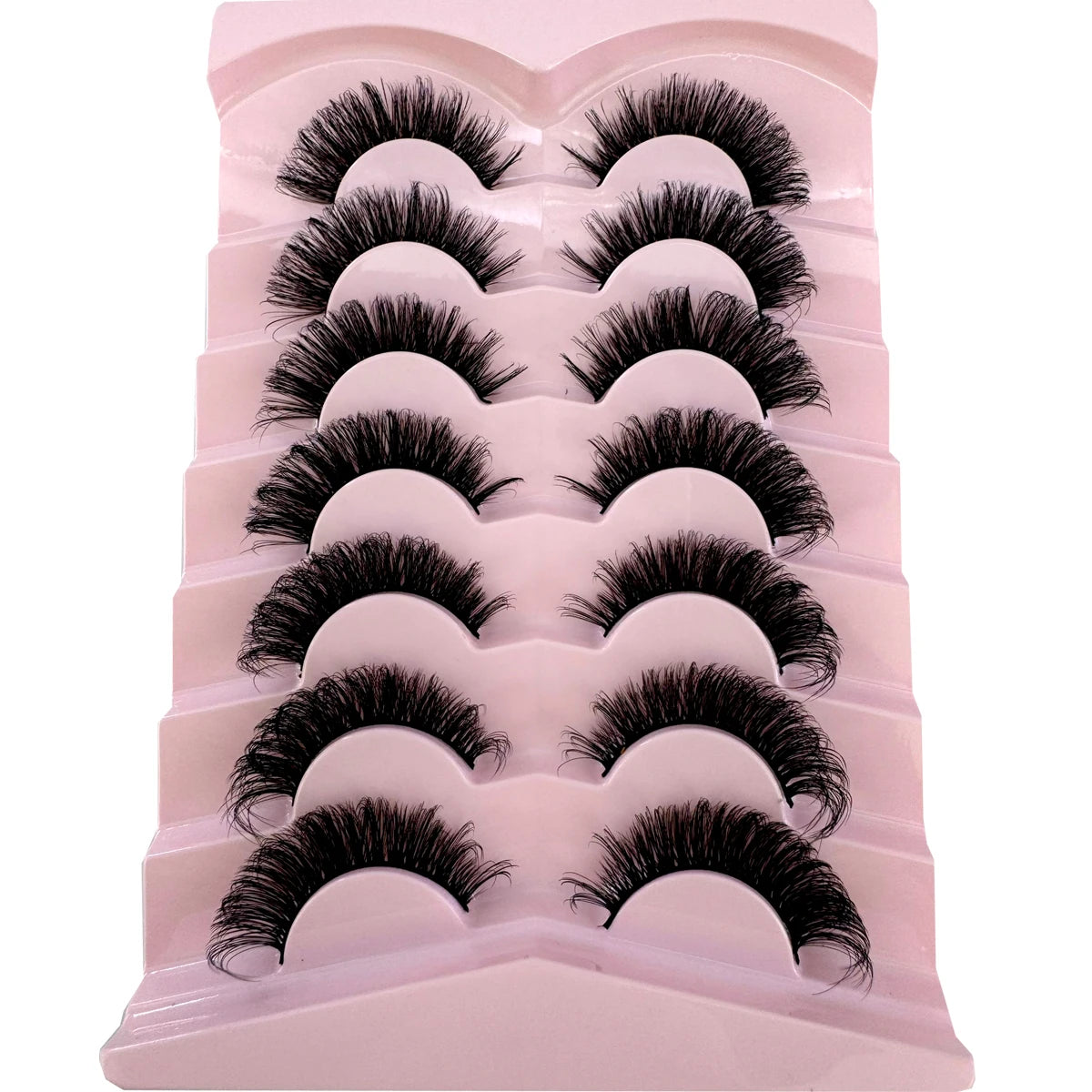 7 Pairs Russian Strip Lashes DD Curl Lashes Pack Fluffy False Lashes russian Lashes Pack Fluffy False Lashes russian extensions