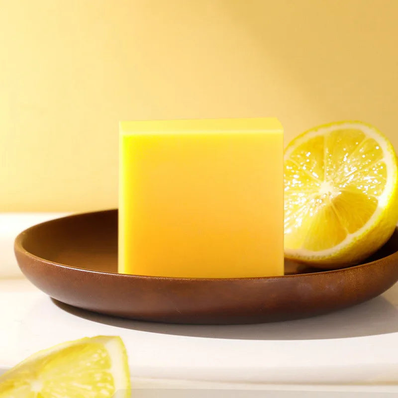 100g*2pcs Fresh Lemon Essential Oil Soap For  Washing Handmade Soap For Oil Control Dandruff Removal Smooth Hair Natural Organic