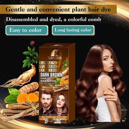 Brown Hair Color Shampoo for Gray Hair Instant Hair Dye Shampoo Hair Coloring in Minutes Natural and Long lasting color Hair Dye