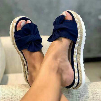 Platform Roman Slides Women Summer Fashion Comfy Slippers Large Size Outside Leisure Elegant Flat Shoes Chaussures Plates