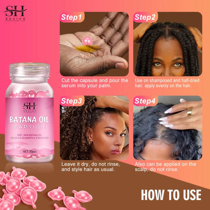 Natural 100% Pure Batana Oil For Hair Growth Butter Hair Mask Traction Alopecia Anti Hair Loss Baldness Treatment For Men Women